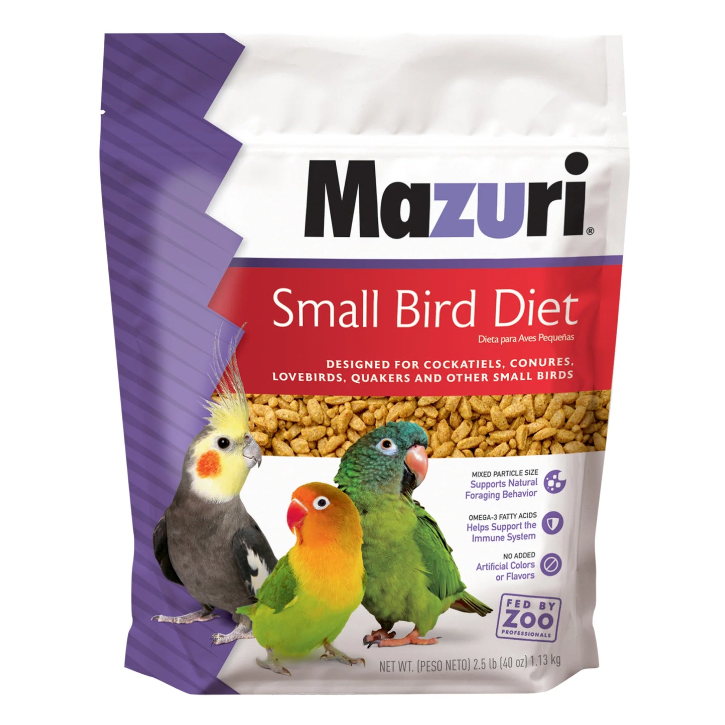 ALIMENTO MAZURI PARA PEQUEÑAS AVES 350g